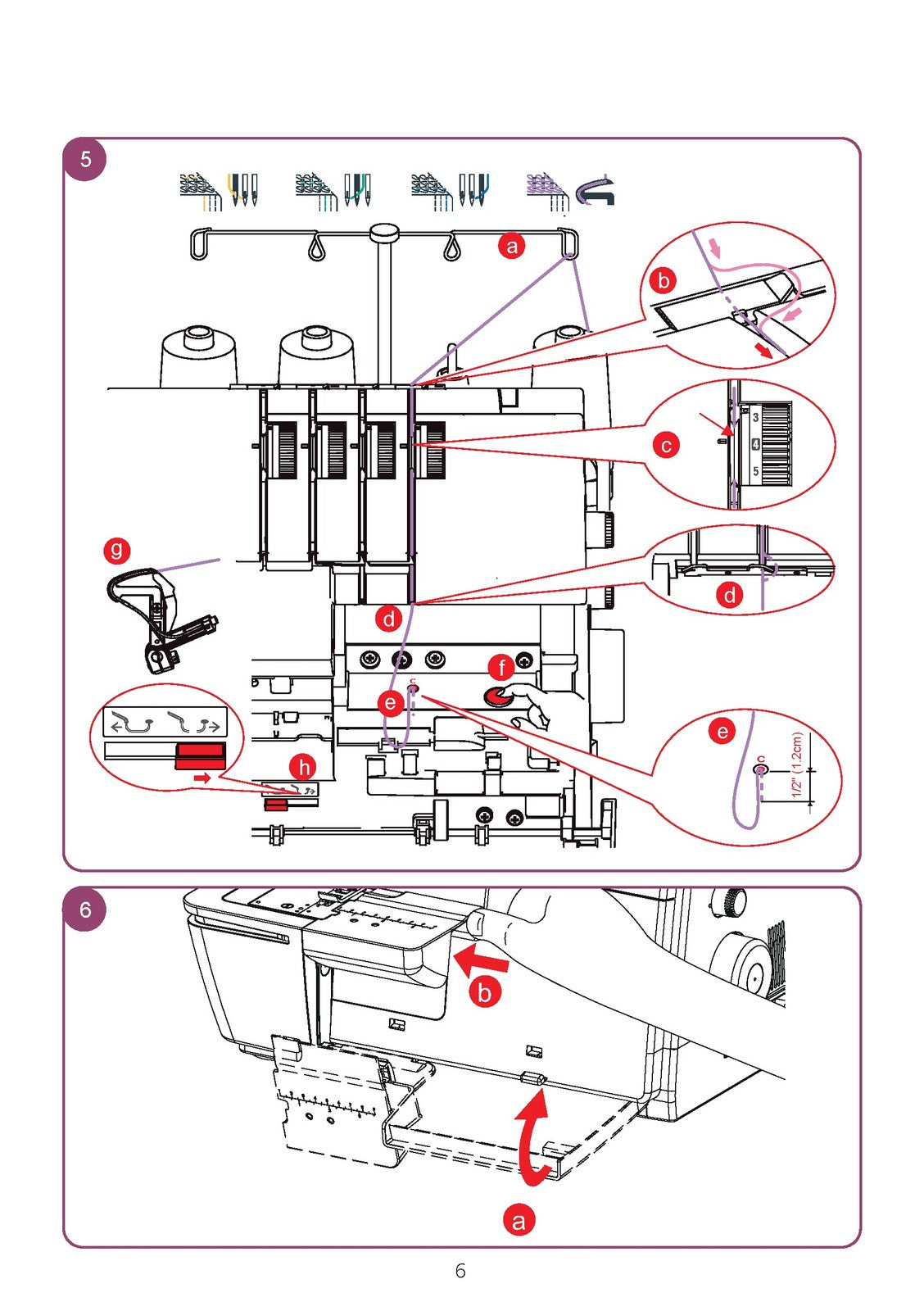BERNINA Bernette B62 Serger Quick Start Guide Manual - WIRE BOUND - TOUGH COVERS