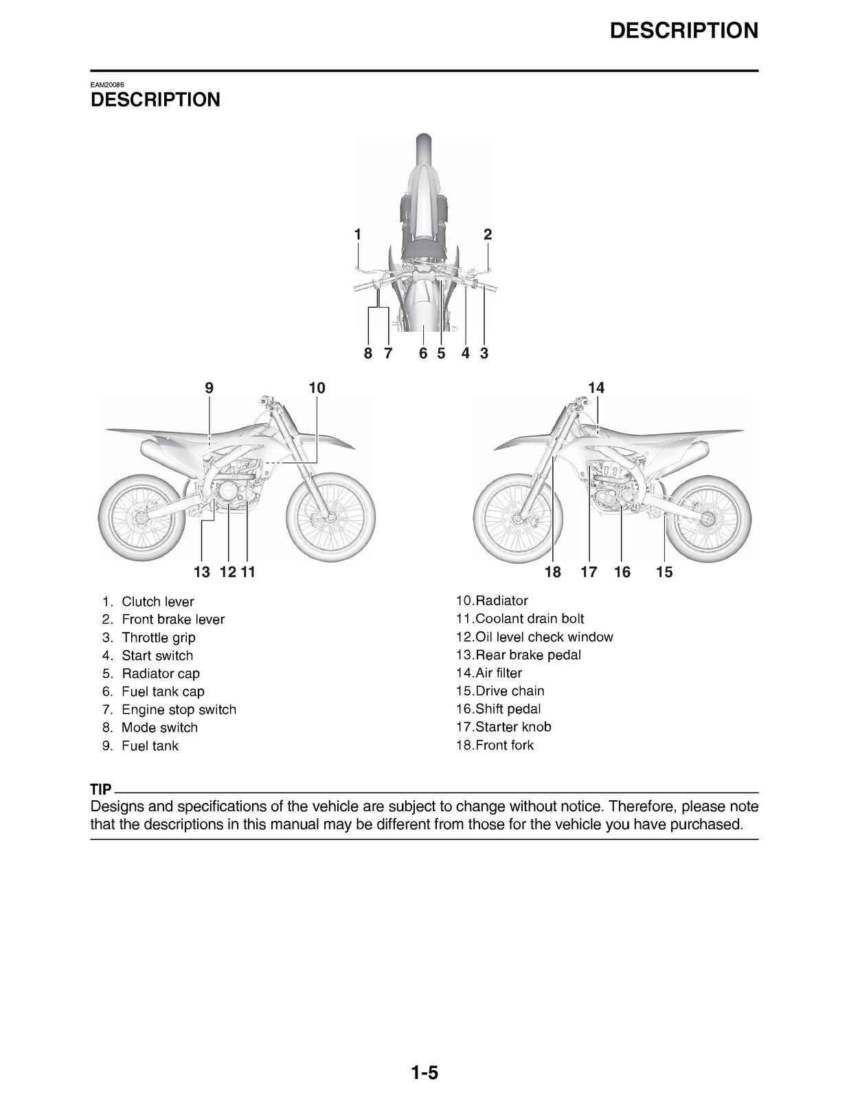 YAMAHA YZ450F YZ450FP Owners Service Manual 2023 - BOUND - COVERS - XL FOLDOUTS