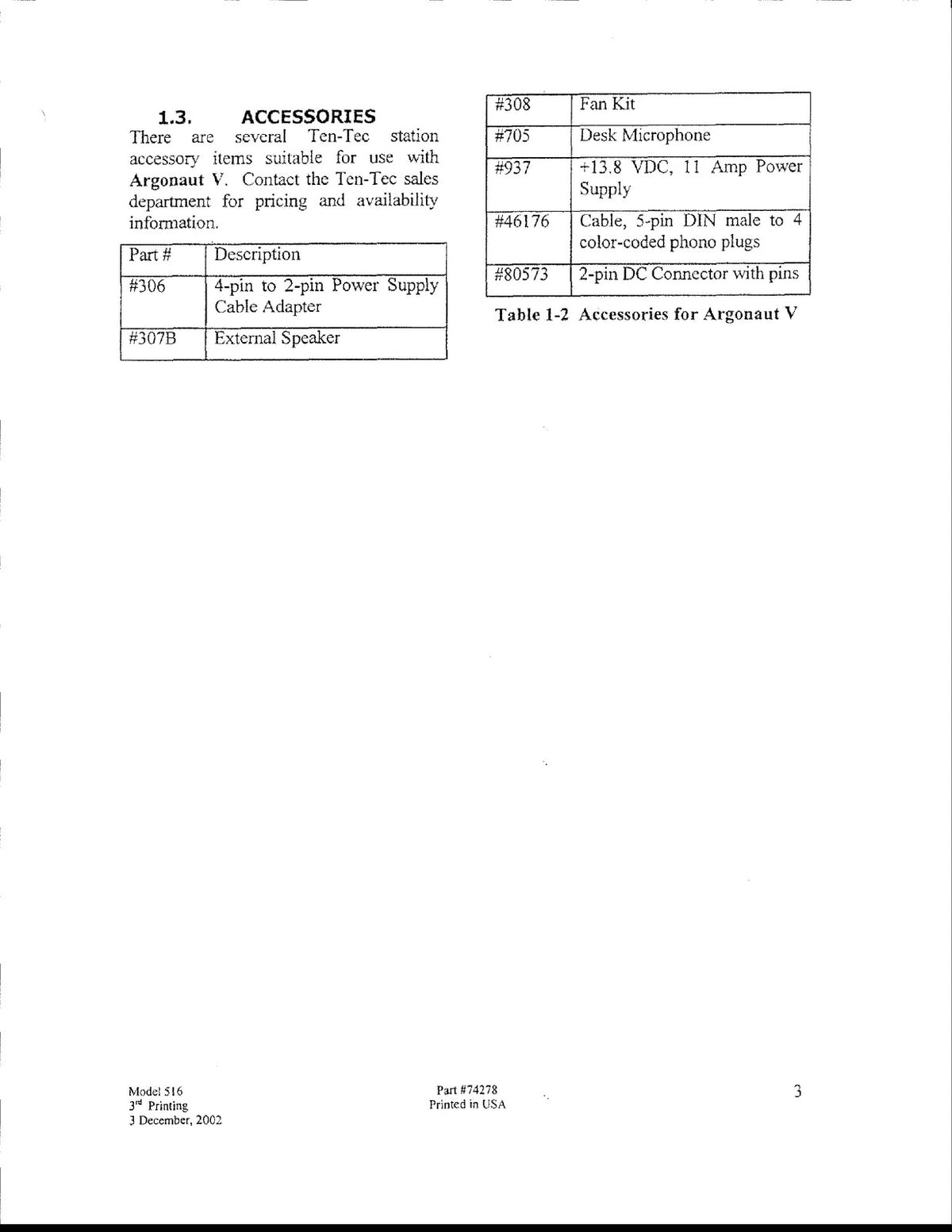 TEN-TEC Argonaut 516 Eagle 599 Orion II 566 Operators Manual BUNDLE - WIRE BOUND