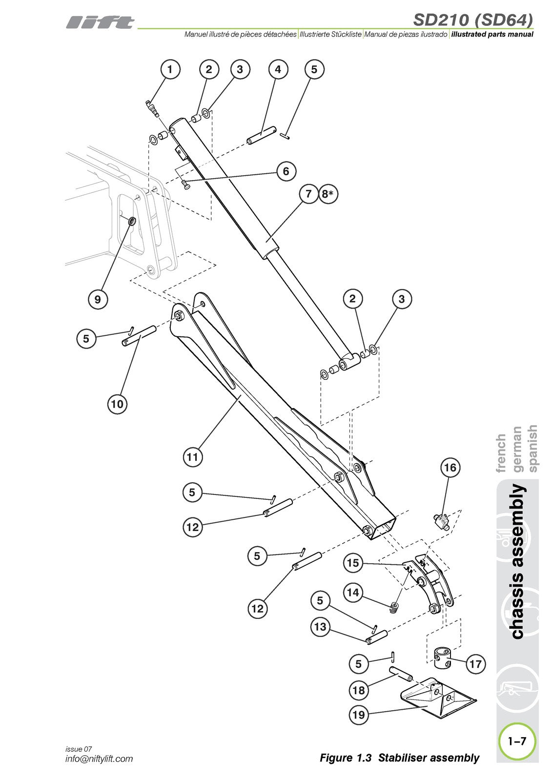 NIFTYLIFT SD210 SD64 Illustrated Parts Manual 2016 - WIRE BOUND - TOUGH COVERS