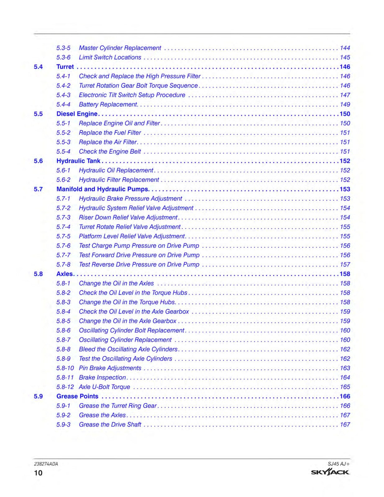 SKYJACK SJ45 AJ Articulating Boom Service Manual 2022 - WIRE BOUND - COVERS