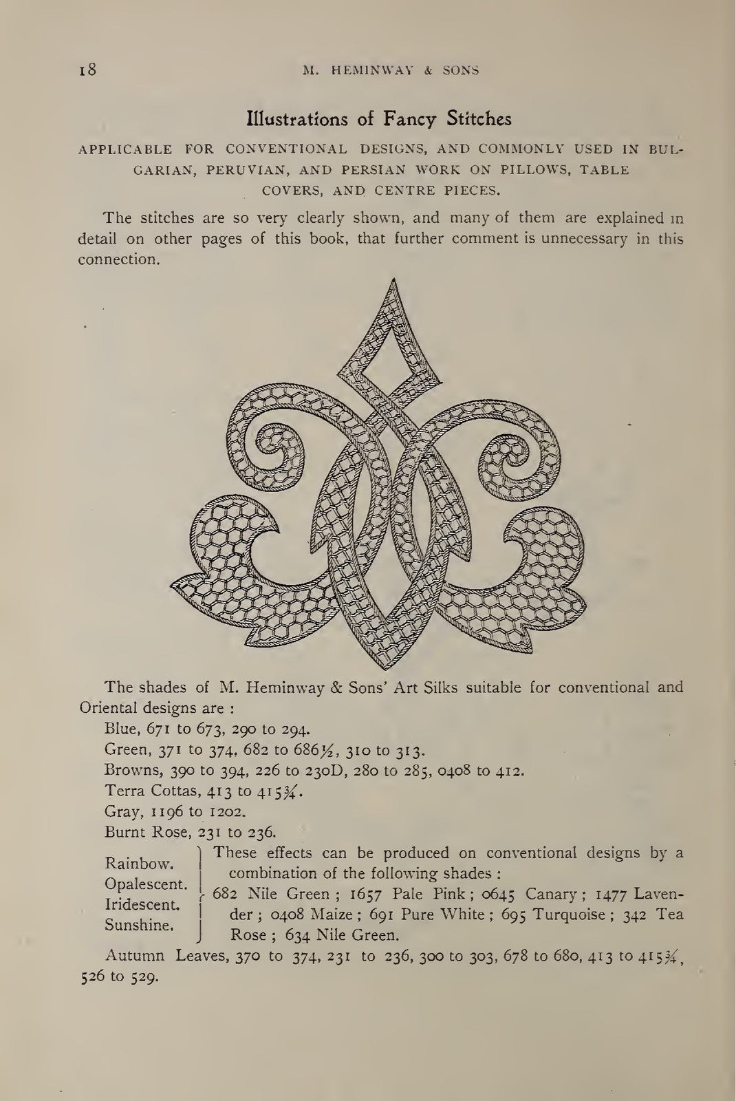 HEMINWAY Wash Silks Embroidery Crochet And Knitting Manual 1899, FOLDOUTS