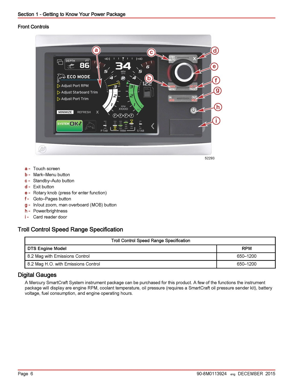 MERCURY MERCRUISER 8.2 MAG HO SeaCore Operation Maintenance Manual 2015 - BOUND