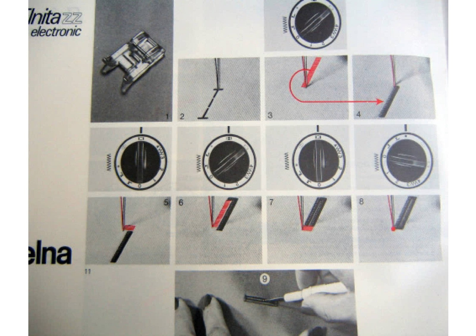 ELNA Elnitazz Electronic Sewing Machine Instruction Manual - WIRE BOUND - COVERS