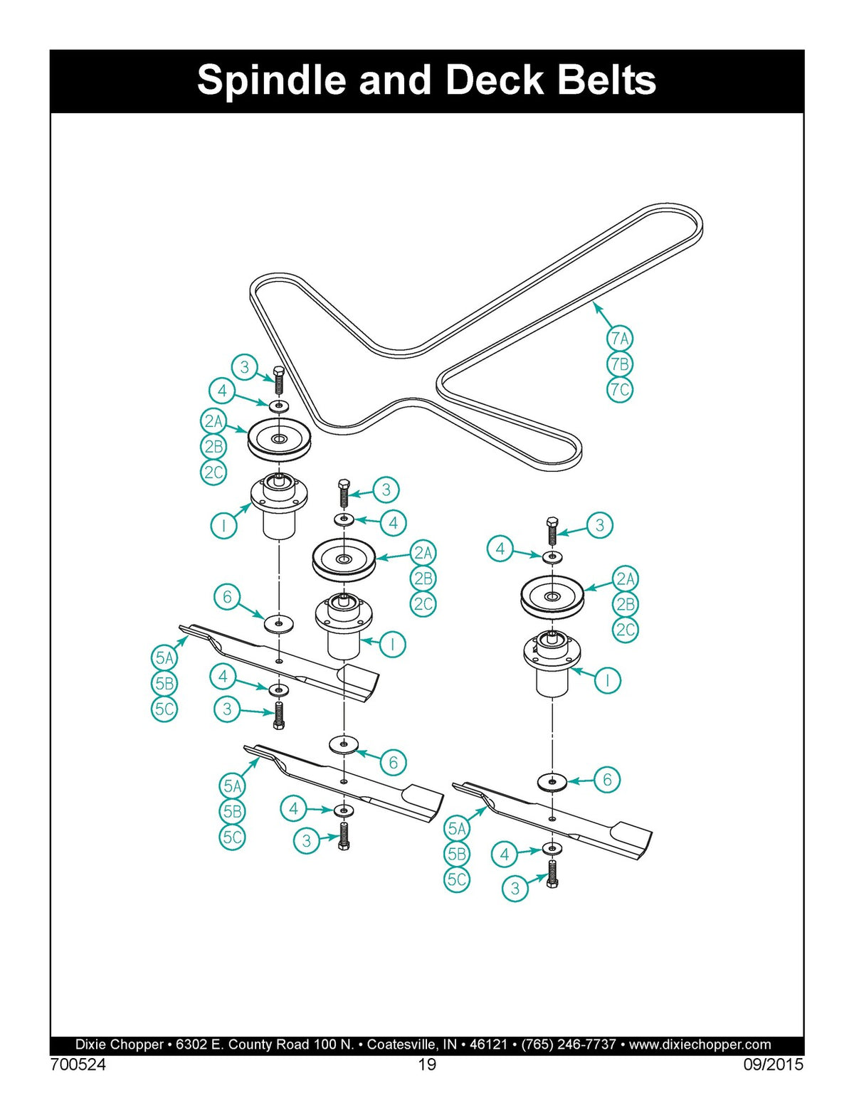 DIXIE CHOPPER Zee 2 Zero Turn Mower Illustrated Parts Manual 2015 - WIRE BOUND