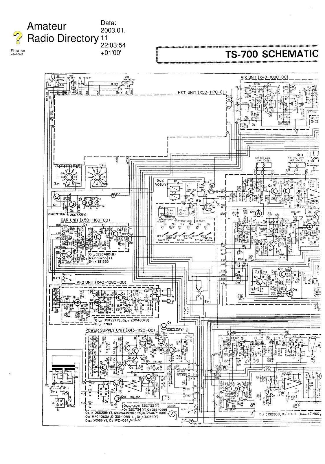 KENWOOD TS-700 2m All Mode Transceiver Operating Manual - WIRE BOUND - COVERS