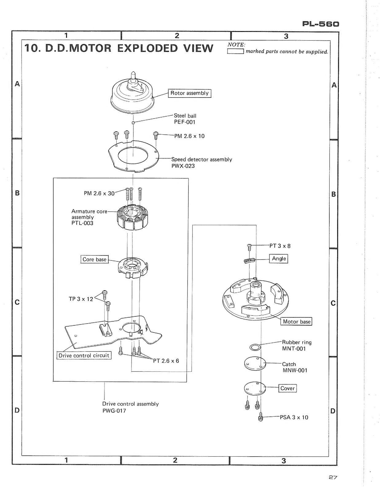 PIONEER PL-560 Turntable Service Manual - BOUND - COVERS - XL FOLDOUT PAGES