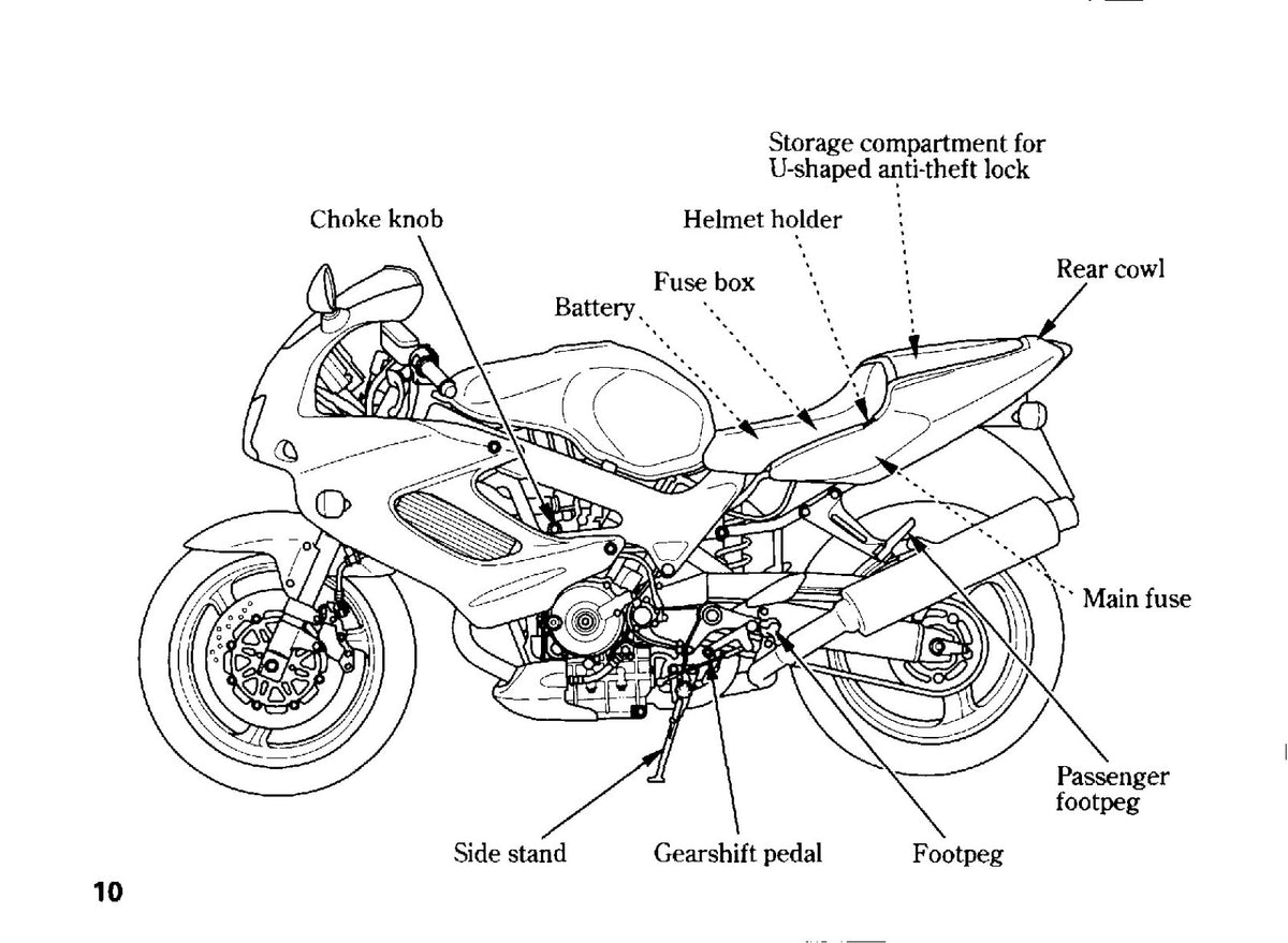 HONDA VTR1000F Firestorm Owners Manual 2004 - BOUND - COVERS - XL FOLDOUT PAGES