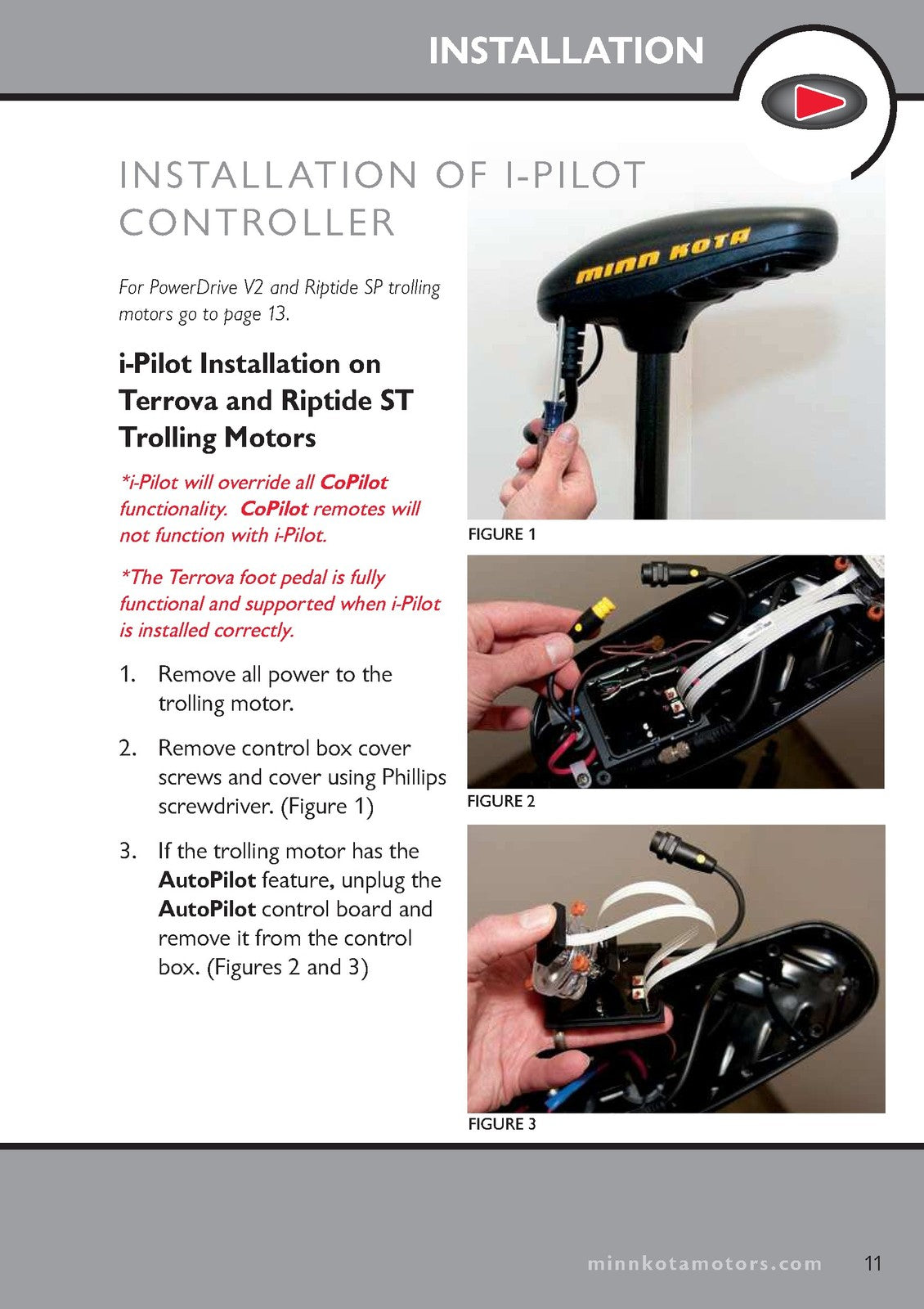 MINN KOTA i-Pilot Trolling Motor Owners Manual 2011 - WIRE BOUND - TOUGH COVERS