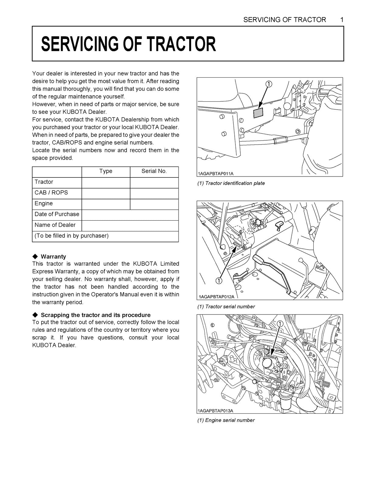 KUBOTA L2501 Tractor Operators & Service Manual BUNDLE - WIRE BOUND - COVERS