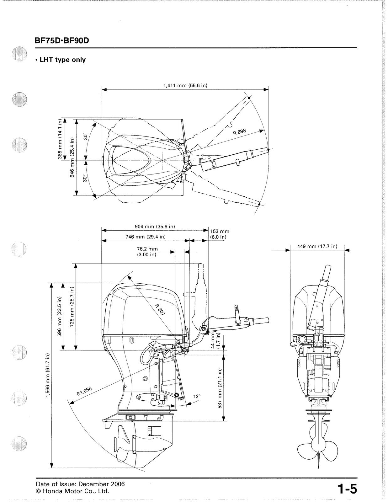 HONDA BF75D BF90D 2006-2011 Shop Manual 61ZY900E2 - BOUND - COVERS - XL FOLDOUTS