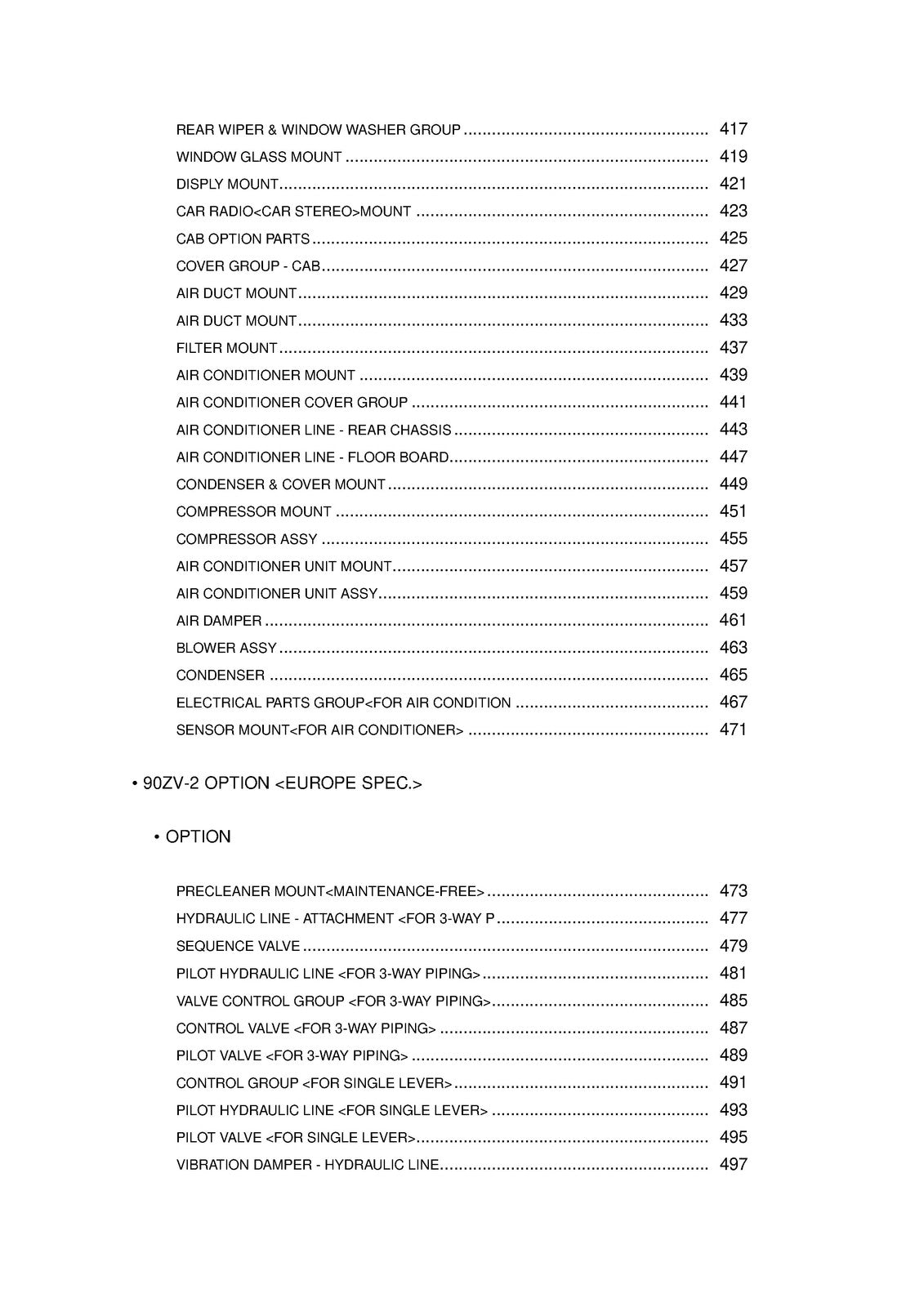 KAWASAKI 90ZV-2 Wheel Loader Parts Manual 2012 SN 90C5-9001 Up - WIRE BOUND