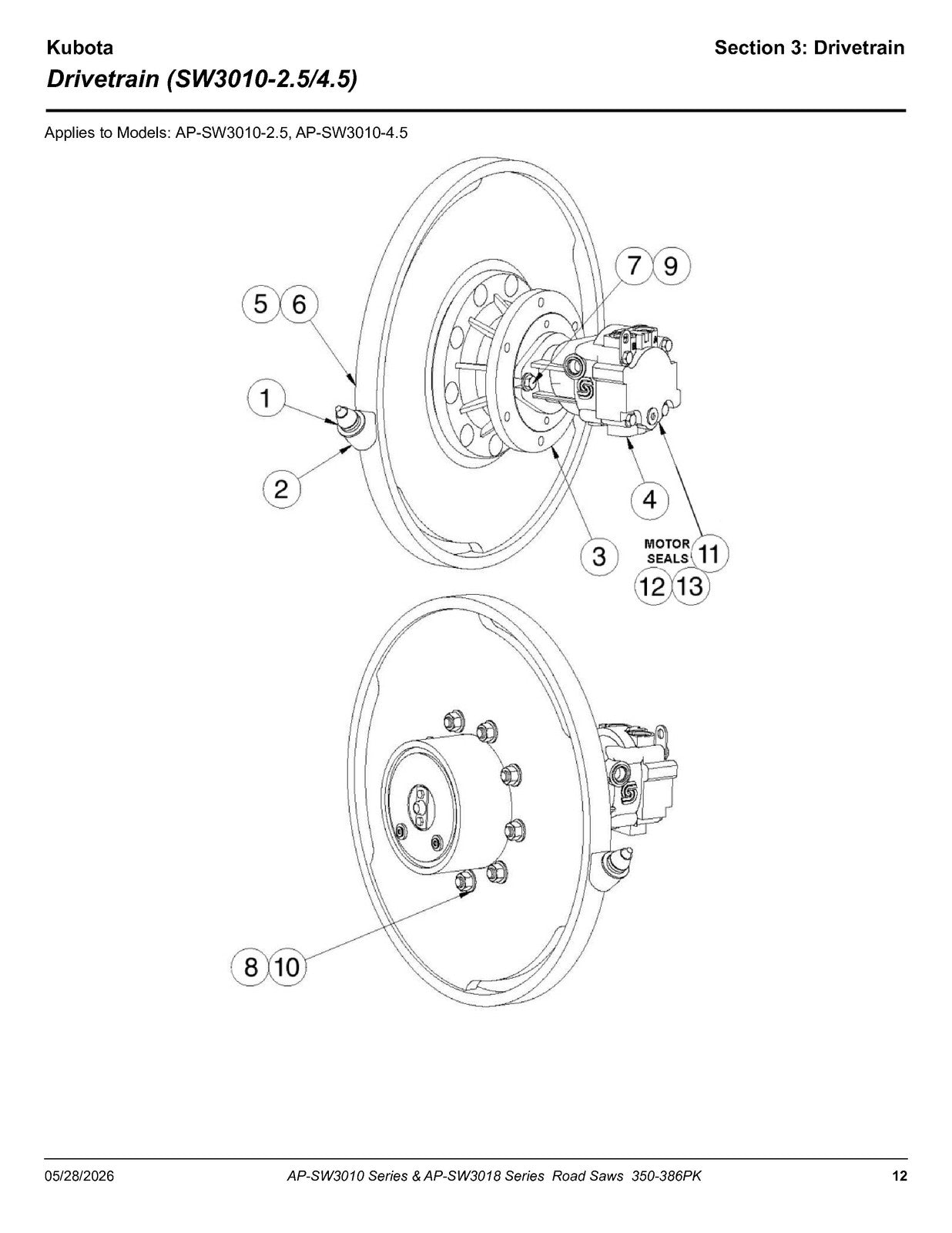 LAND PRIDE SW30 Series Road Saw Parts Manual 2026 - WIRE BOUND - TOUGH COVERS