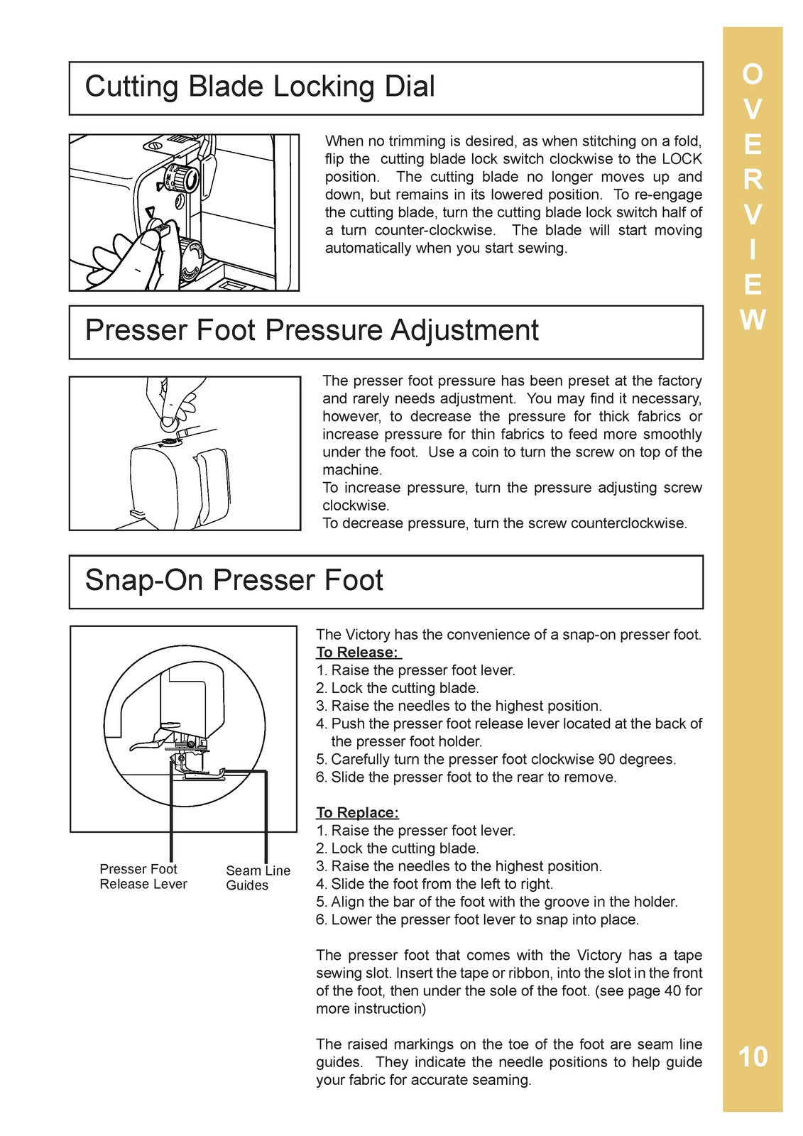 BABY LOCK Victory BLS3 Serger Instruction Manual - WIRE BOUND - TOUGH COVERS