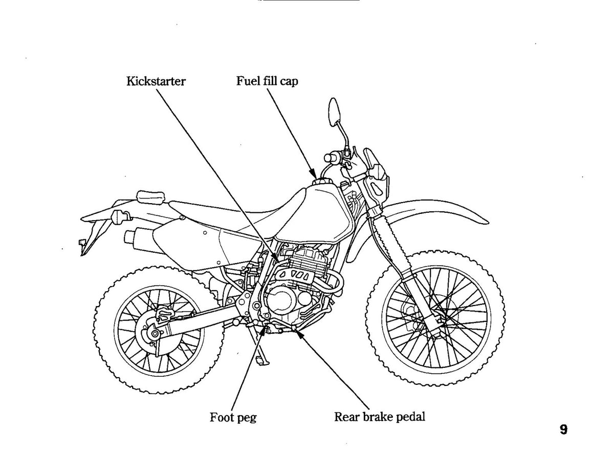 HONDA XR250R Owners Manual 1999 - BOUND - COVERS - XL FOLDOUT PAGES