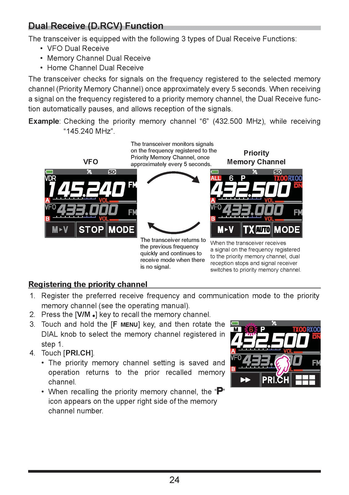 YAESU FT5DR FT5DE Dual Band Digital Transceiver Advance Manual - WIRE BOUND