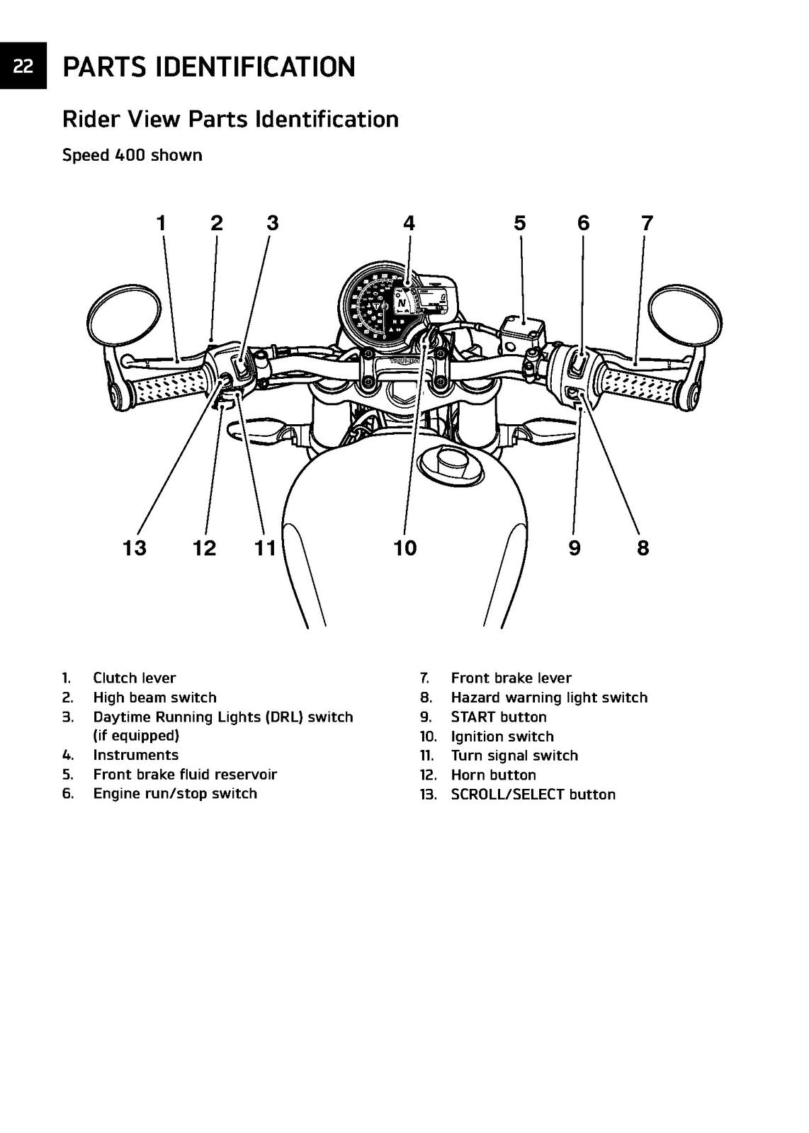 TRIUMPH Speed 400 Scrambler 400 X Owners Handbook Manual 2023 - WIRE BOUND