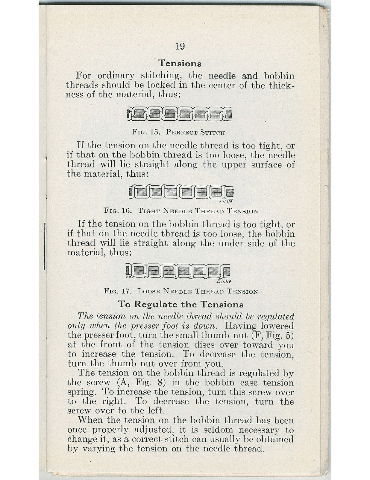 SINGER 15-96 15-98 Instructions For Using Manual 1938 - WIRE BOUND - COVERS