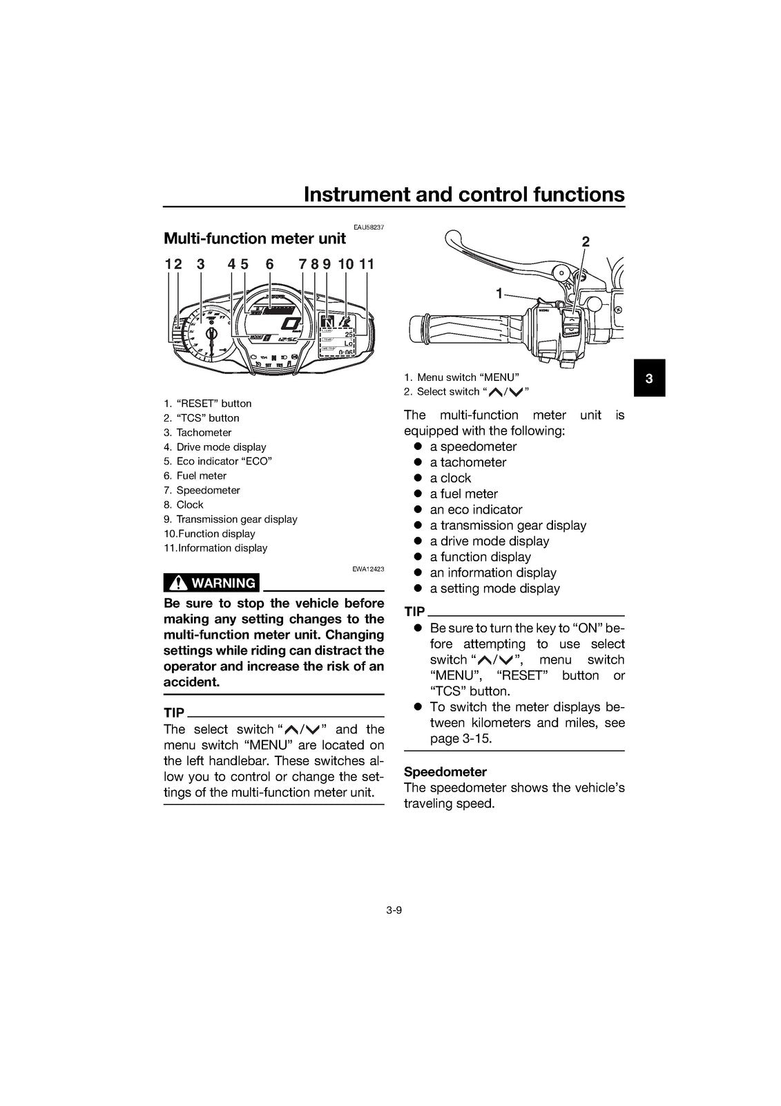 YAMAHA FJR1300D-AE FJR1300AE Motorcycle Owners Manual 2020 - WIRE BOUND - COVERS