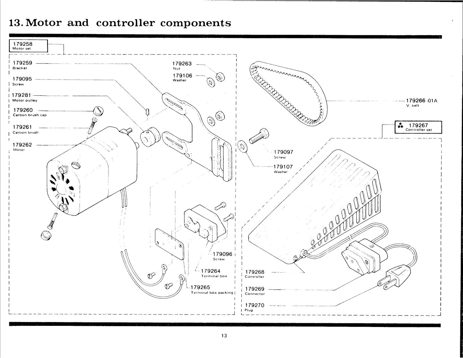 SINGER Professional 10 UJ13 Parts List Manual - STEEL WIRE BOUND - TOUGH COVERS