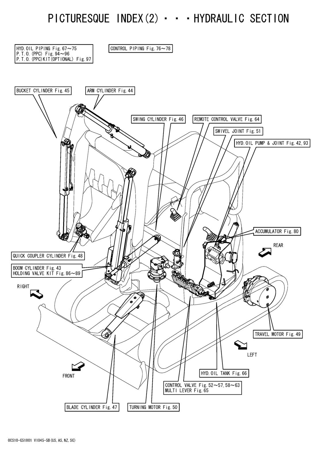 YANMAR VIO45-5 VIO45-5B Excavator Parts Manual 2017 - WIRE BOUND - TOUGH COVERS