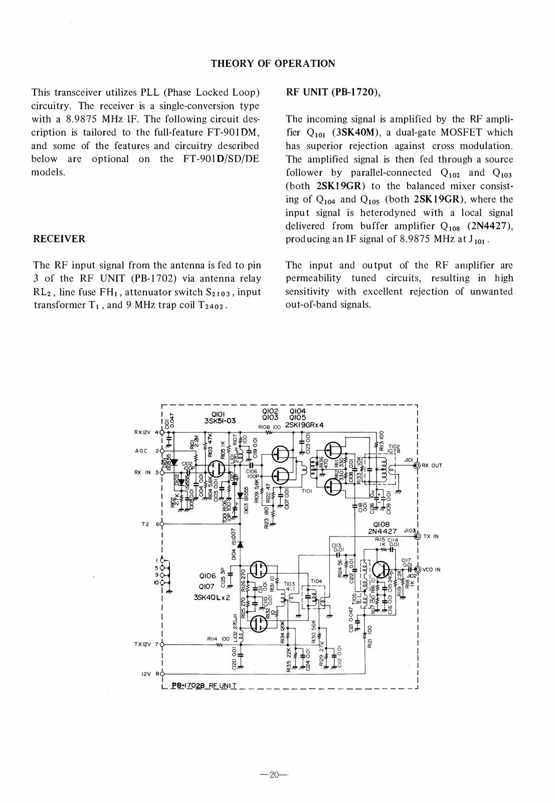 YAESU FT-901DM HF Transceiver Instruction Manual - BOUND - COVERS - XL FOLDOUTS