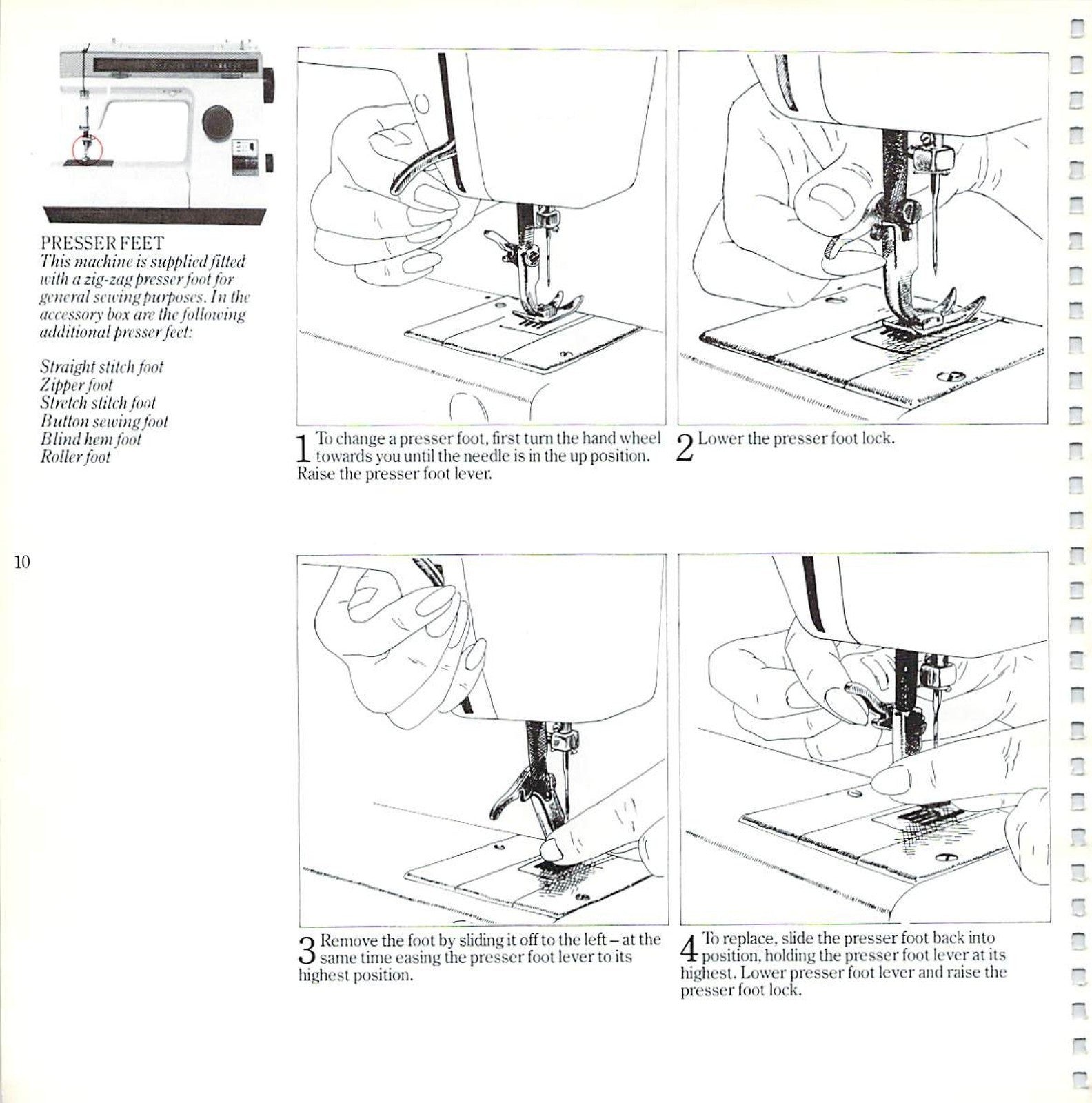 FRISTER ROSSMANN 1080 Sewing Machine Instruction Manual - WIRE BOUND - COVERS