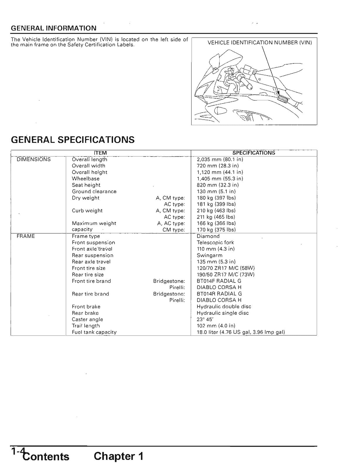 HONDA CBR1000RR Motorcycle Service Manual 2004 - BOUND - COVERS - XL FOLDOUTS