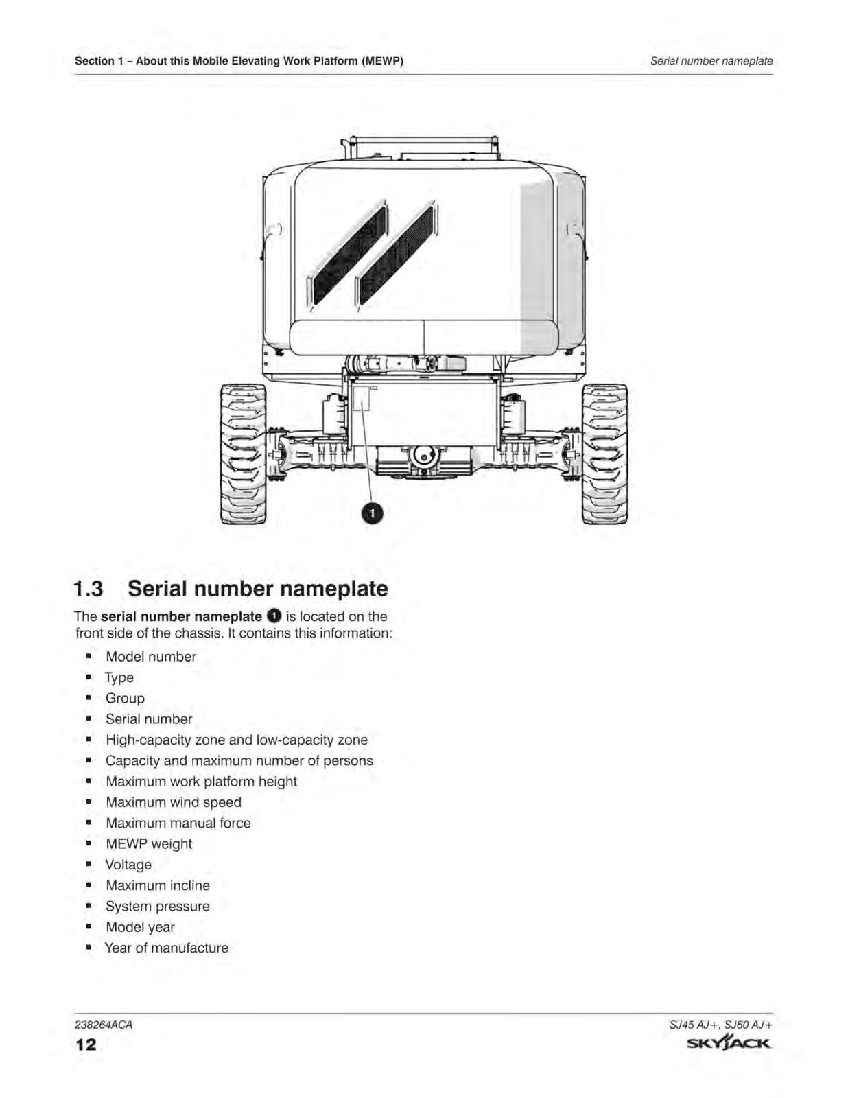 SKYJACK SJ45 AJ SJ60 AJ Articulating Boom Operation Manual 2022 - WIRE BOUND