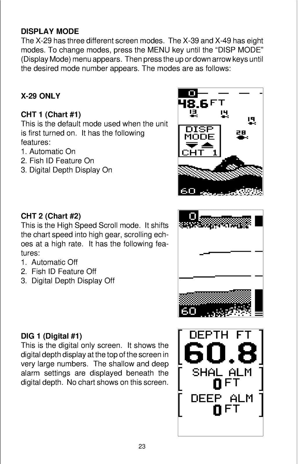 LOWRANCE X-29 X-39 X-49 Installation And Operation Instructions Manual - BOUND