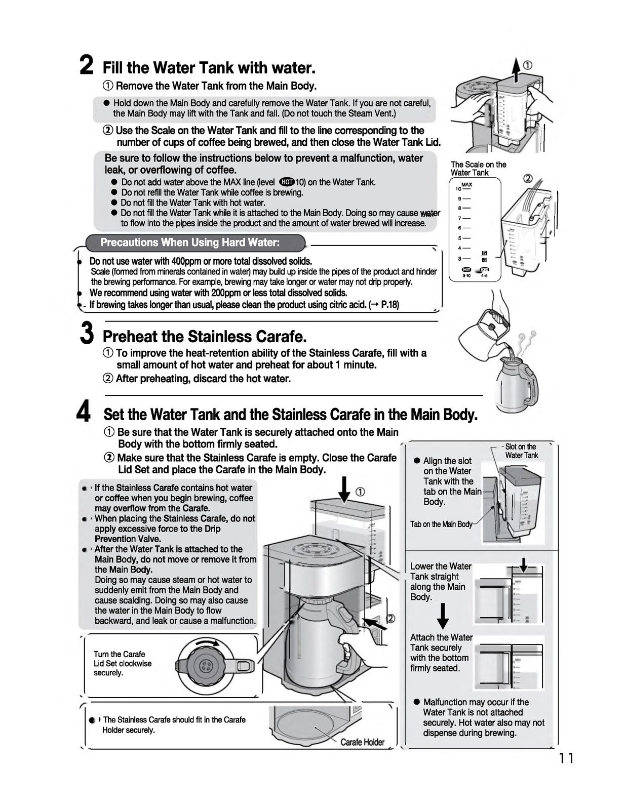 ZOJIRUSHI EC-YTC100 Fresh Brew Plus Thermal Operating Instructions Manual