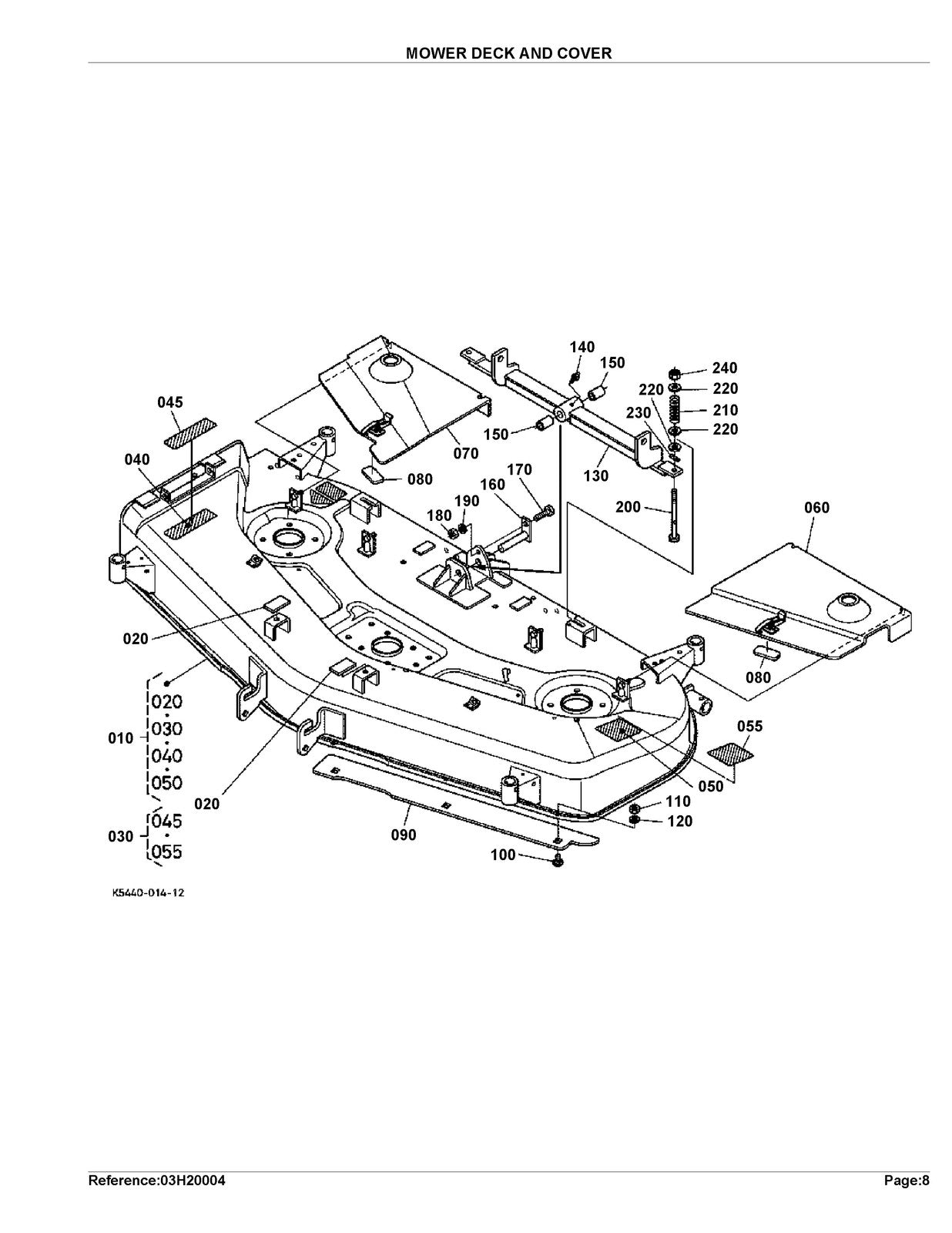 KUBOTA RCK60B-24G Parts Manual - STEEL WIRE BOUND - PROTECTIVE COVERS