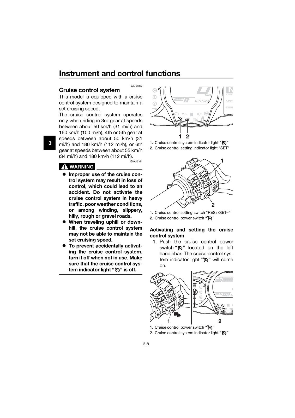 YAMAHA FJR1300 FJR1300-AS Motorcycle Owners Manual 2016 - WIRE BOUND - COVERS