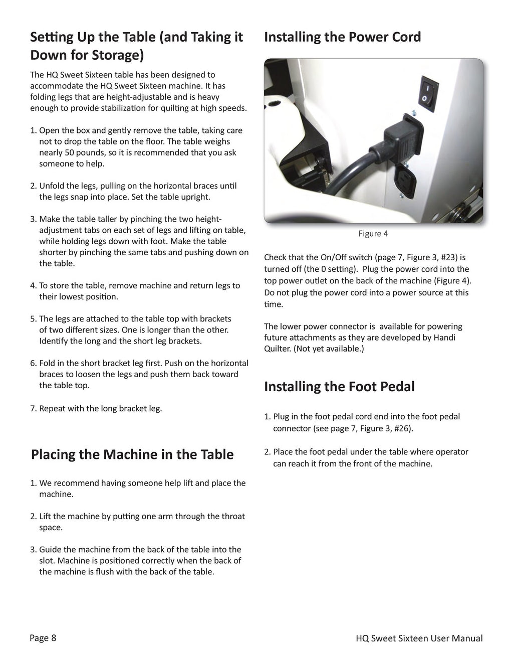 HANDI QUILTER HQ Sweet Sixteen User Manual QM30270, v 2.0, 2014, BOUND, COVERS