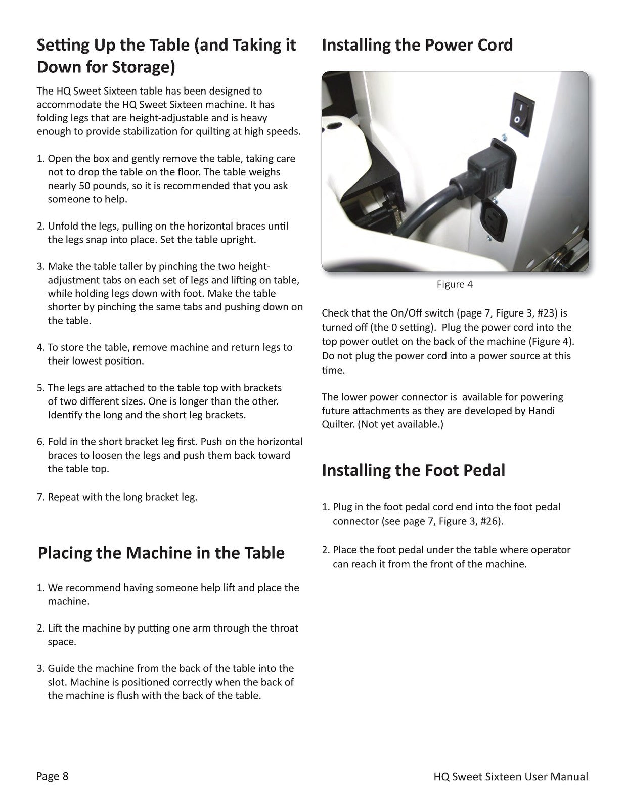 HANDI QUILTER HQ Sweet Sixteen User Manual QM30270, v 2.0, 2014, BOUND, COVERS