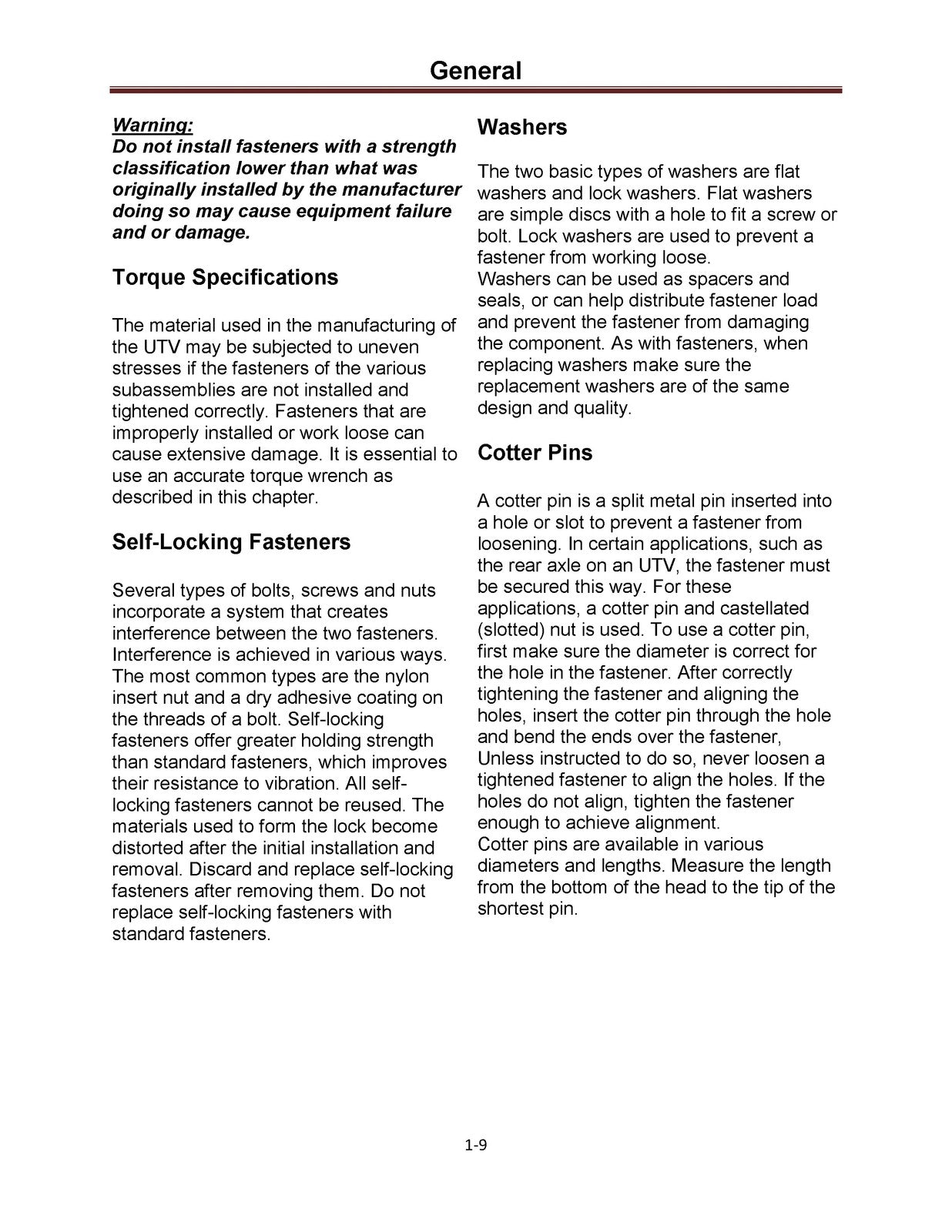 HISUN HS400 UTV Service Manual 2014 - BOUND - COVERS - XL FOLDOUT PAGES