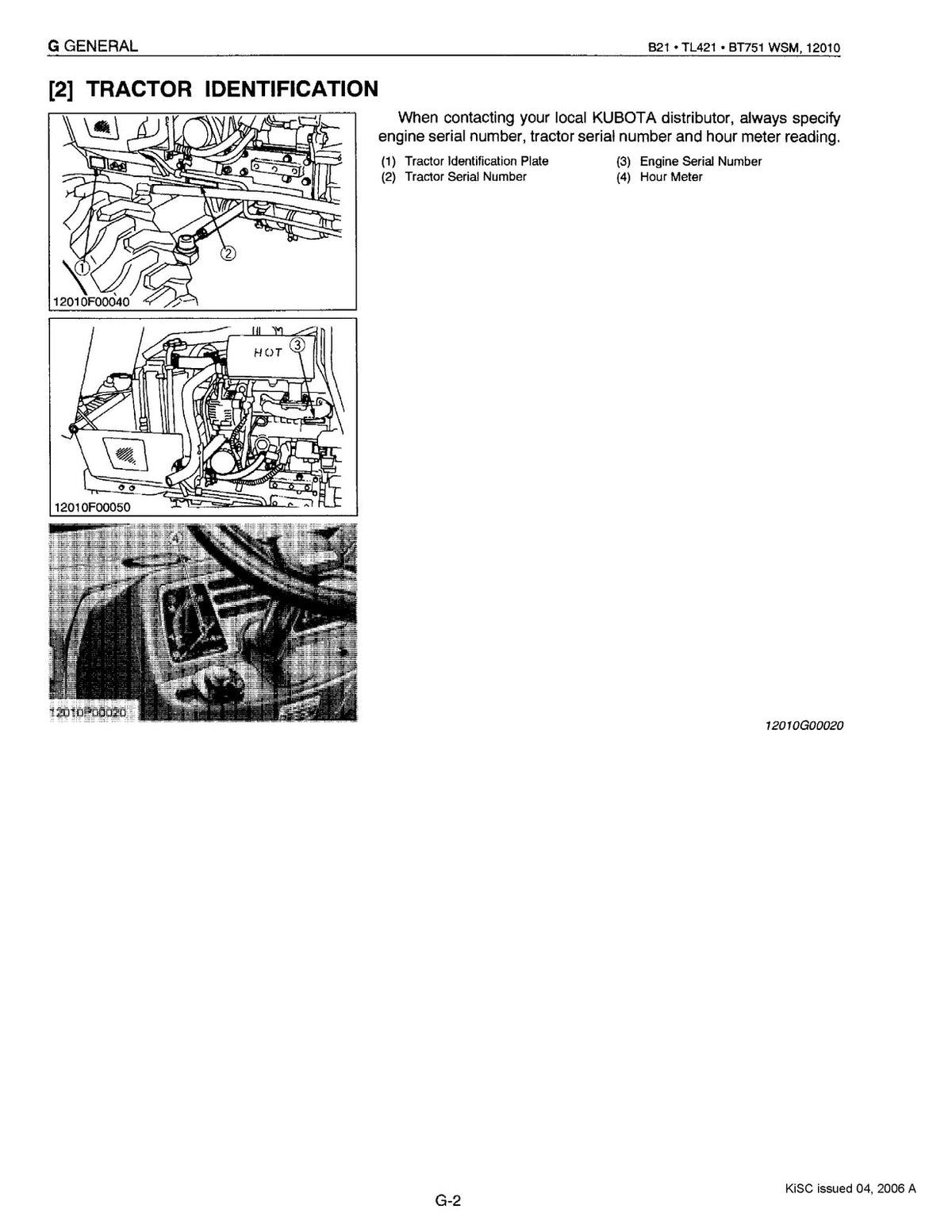 KUBOTA B21 TL421 BT751 Loader Backhoe Service Parts Manual BUNDLE - WIRE BOUND