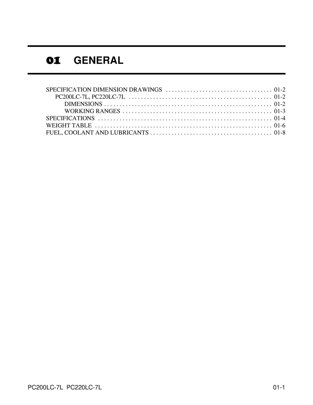 KOMATSU Galeo PC200LC-7L PC220LC-7L Hydraulic Excavator Shop Manual, FOLDOUTS