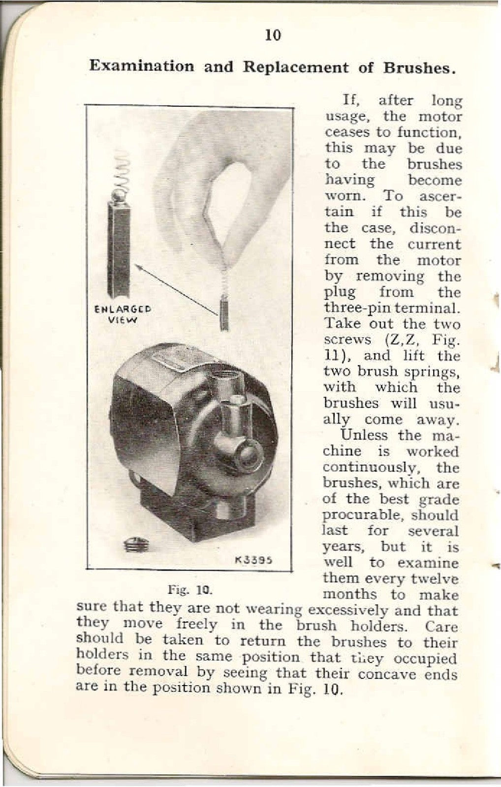 Singer BRK Electric Motors Instructions for Using and Adjusting Manual