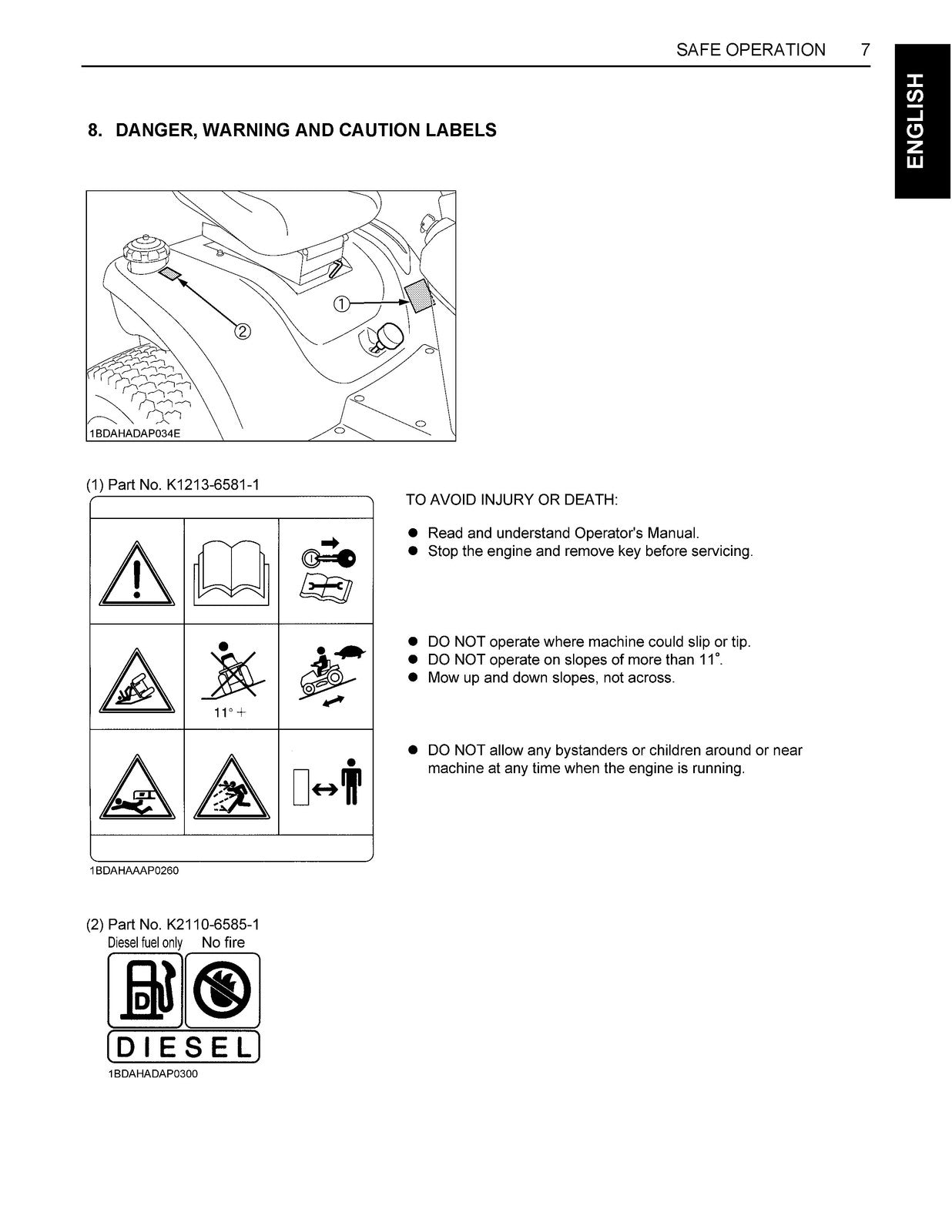 KUBOTA GR2100 GR1600 Riding Mower Operators Manual - BOUND - COVERS - FOLDOUTS