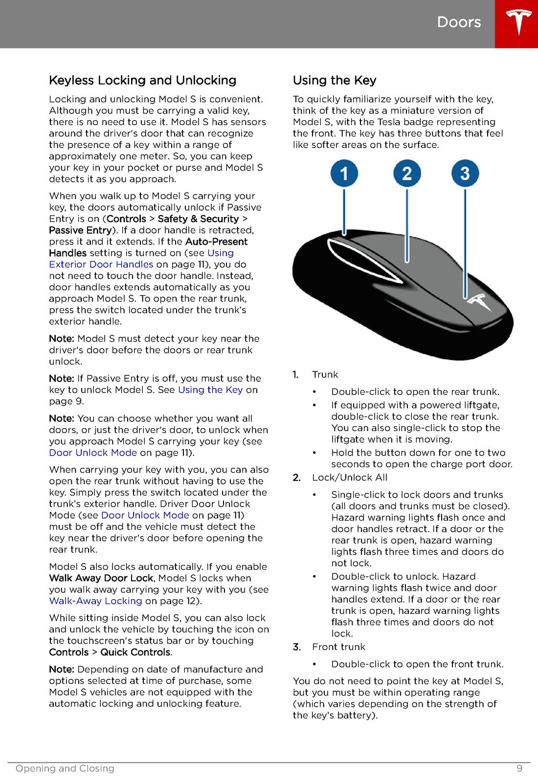 TESLA Model S Owners Manual 2019 - STEEL WIRE BOUND - PROTECTIVE COVERS