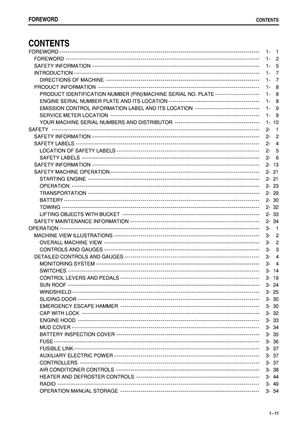 KOMATSU PC78MR-6 Operation and Maintenance Manual - WIRE BOUND TOUGH COVERS