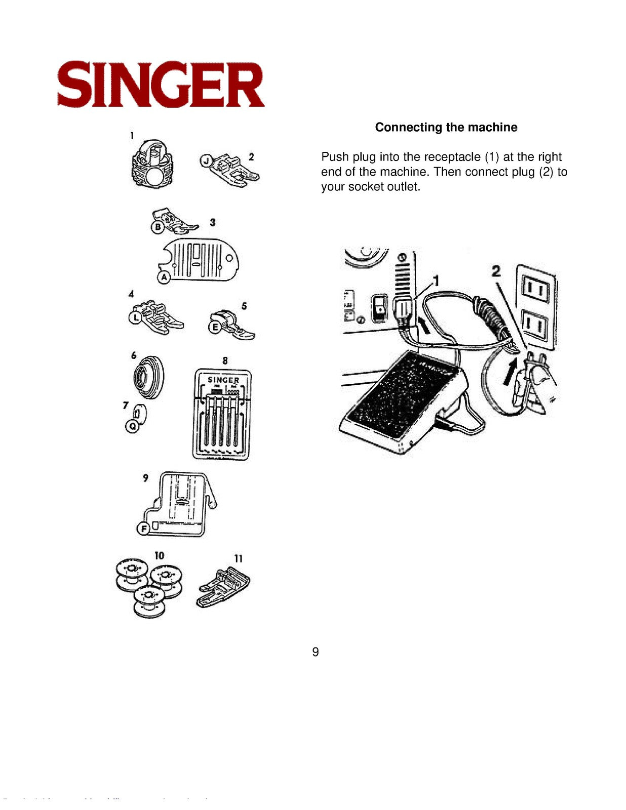 SINGER 5040 Instruction Book Manual - STEEL WIRE BOUND - PROTECTIVE COVERS