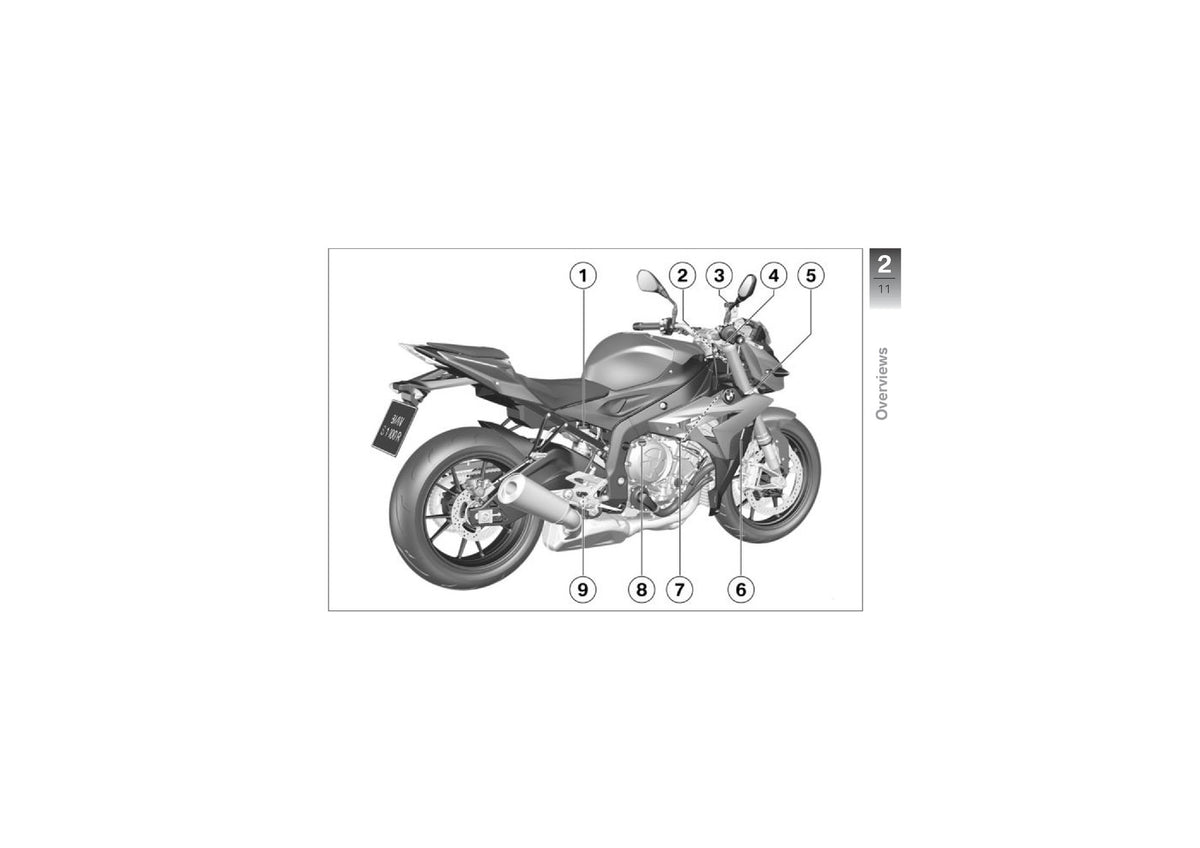BMW S1000R Motorcycle Owners Manual - STEEL WIRE BOUND - PROTECTIVE COVERS
