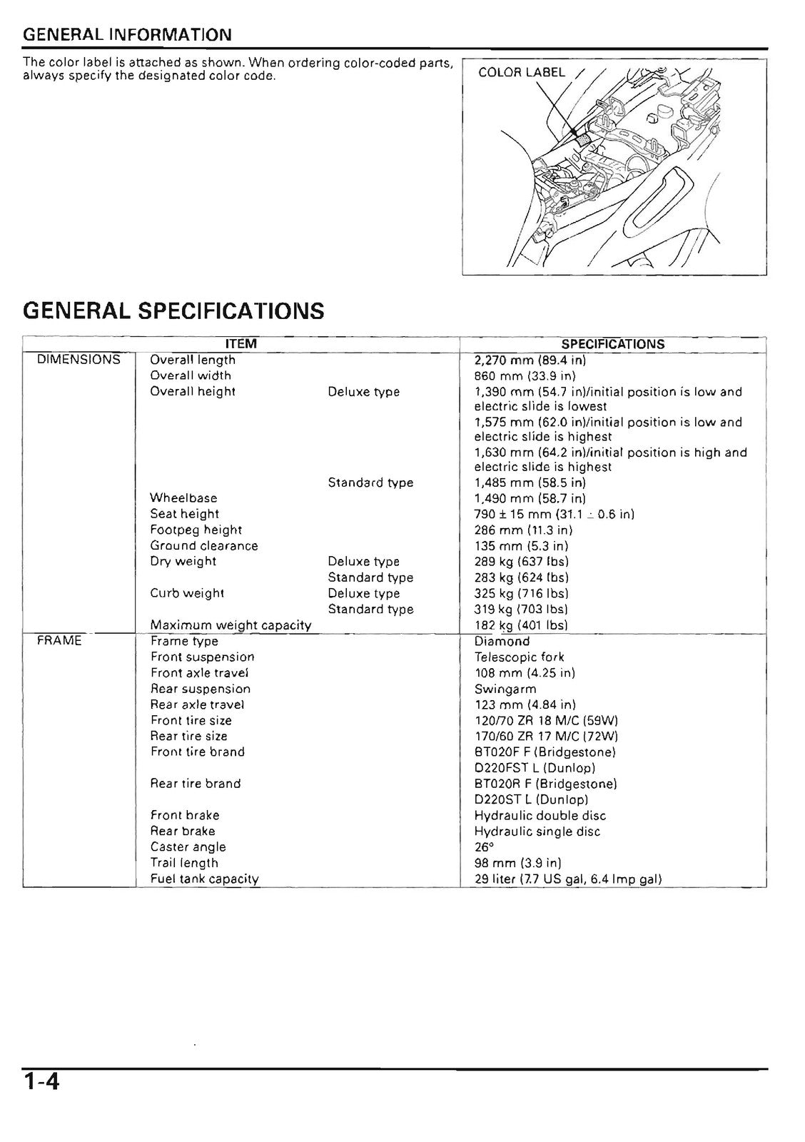 HONDA ST1300 Motorcycle Workshop Manual - BOUND - COVERS - XL FOLDOUT PAGES