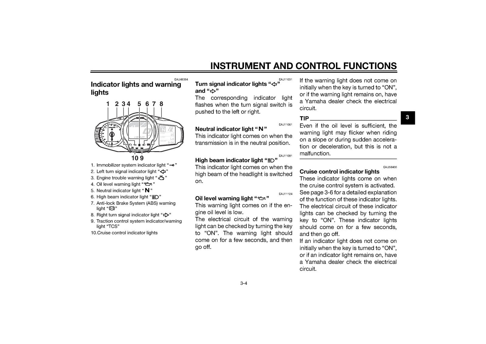 YAMAHA FJR1300A Motorcycle Owners Manual 2014 - STEEL WIRE BOUND - TOUGH COVERS