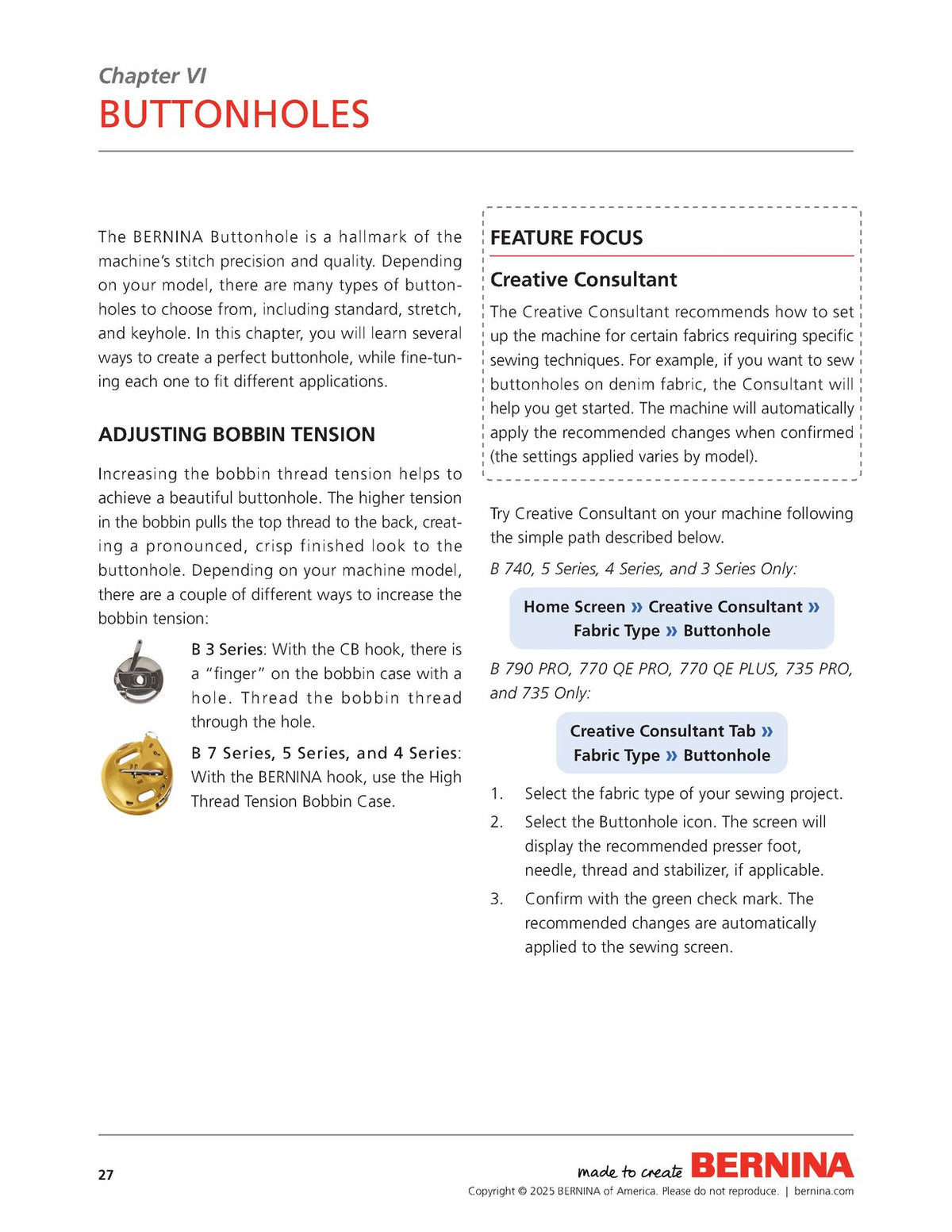 BERNINA 3 4 5 7 Series Sewing Workbook - STEEL WIRE BOUND - PROTECTIVE COVERS