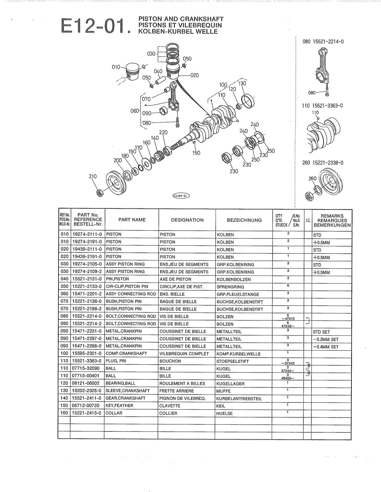 KUBOTA D1402-BBS-1 Diesel Engine Illustrated Parts List Manual 1991 2 - BOUND