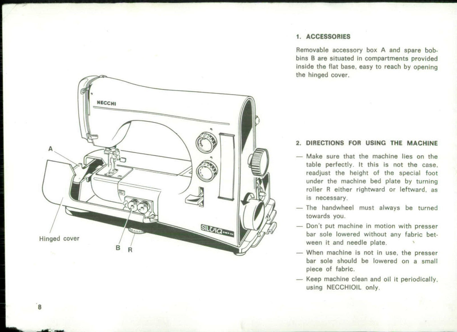 NECCHI Silvia Multimatic 584 Maximatic 586 Instruction Manual - WIRE BOUND