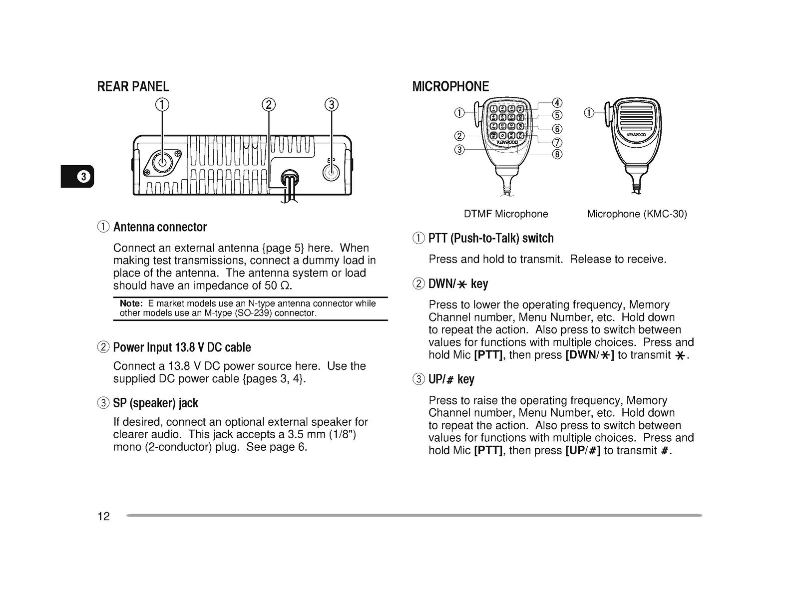 KENWOOD TM-281A TM-281E 144 MHz FM Transceiver Instruction Manual - WIRE BOUND